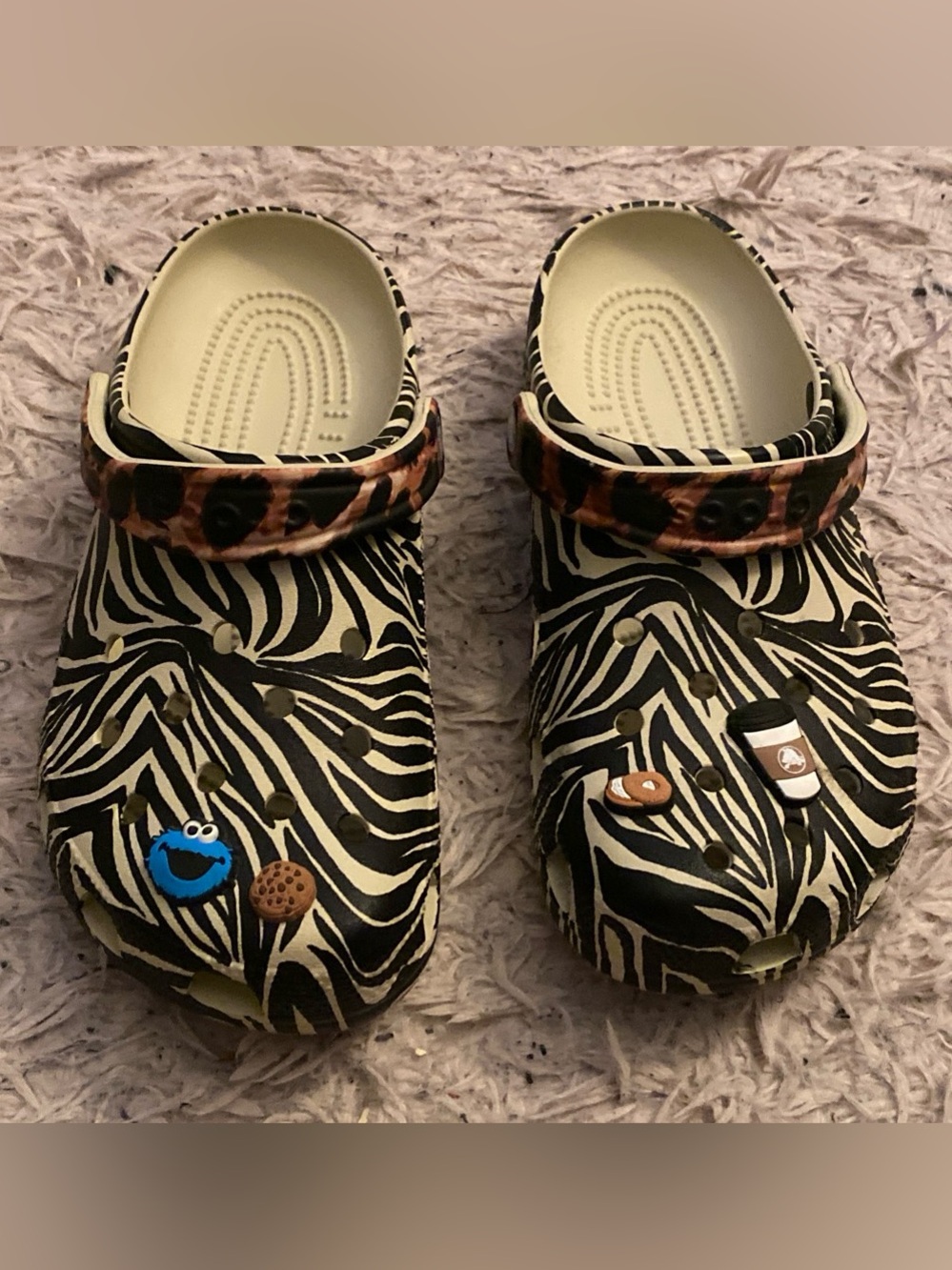 animal print crocs